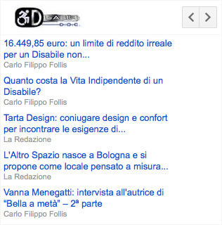 Disabili DOC – Google News sidebar box