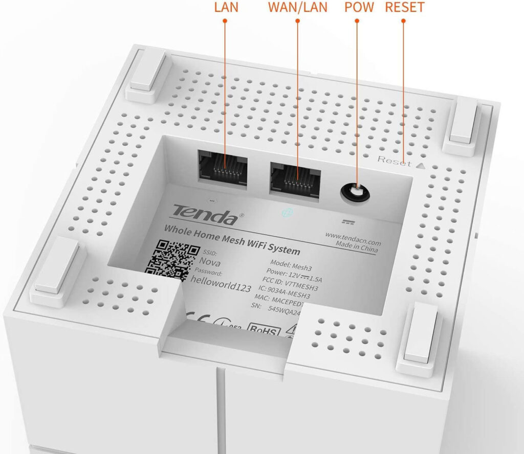 Disabili DOC – “Speciale Tenda Nova MW6” – Dettaglio della base del nodo MW6 con porte e reset in evidenza